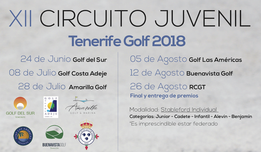 II Prueba Circuito Juvenil de Golf de Tenerife - Horarios de salida Golf Costa Adeje - Resultados