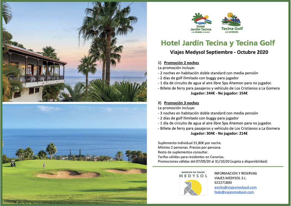 Oferta Jardín Tecina y Tecina Golf