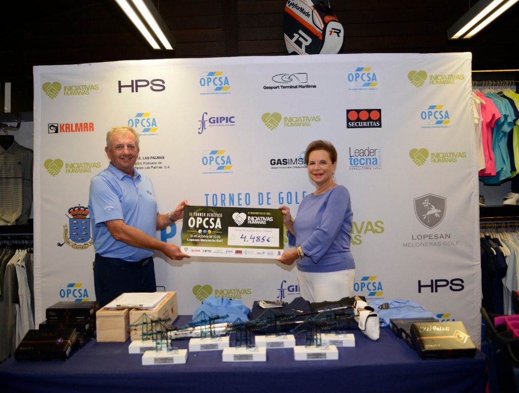 Francisco López y Antonio Macías, ganadores del Torneo Benéfico OPCSA a favor de Iniciativas Humanas  