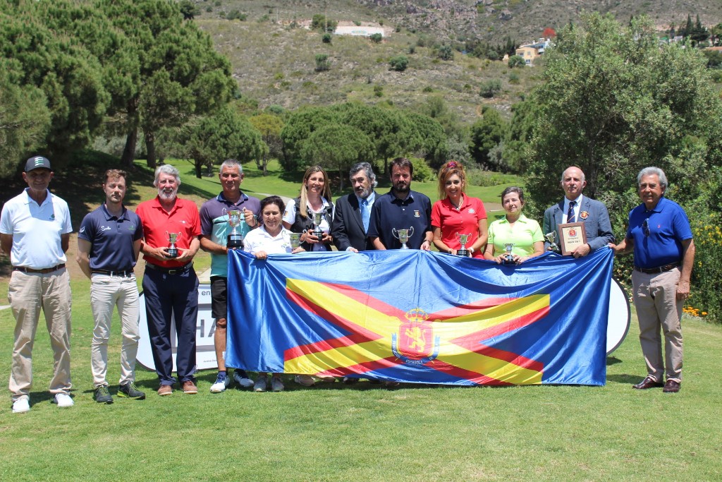 Fabiola Sosa T2, Lydia Ravelo T3, Teresa Martínez T4 y Antonio Esteban T7 en el Campeonato de España Mid Amateur de Pitch & Putt 2022