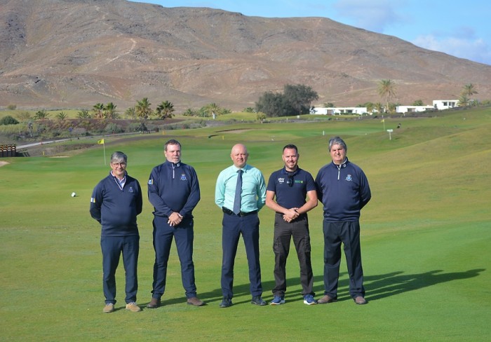 El presidente de la F.C.G.,Diego Cambreleng, visita Playitas Golf de cara a futuros torneos.