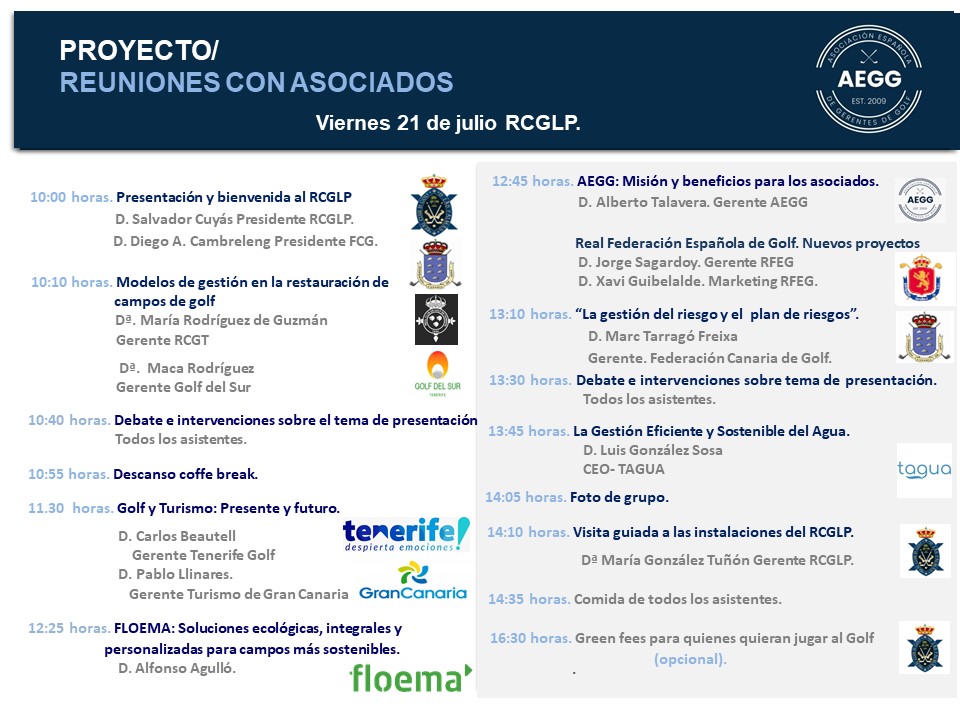 AEGG: Jornada en el RCG de Las Palmas de Gran Canaria, el 21 de Julio de 2023.